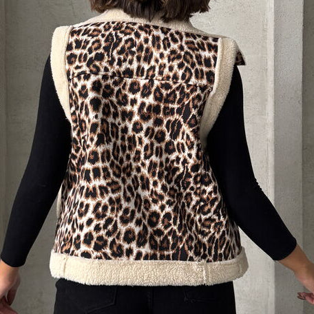 Leopard Plush Vest