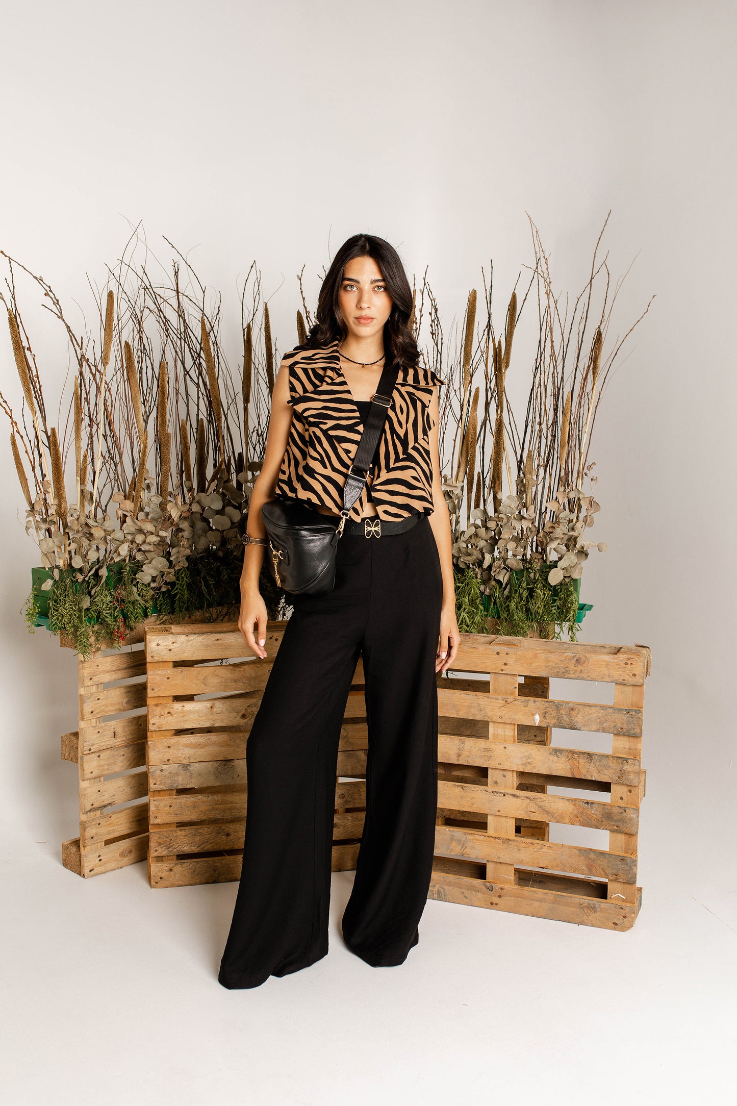 Tiger print vest