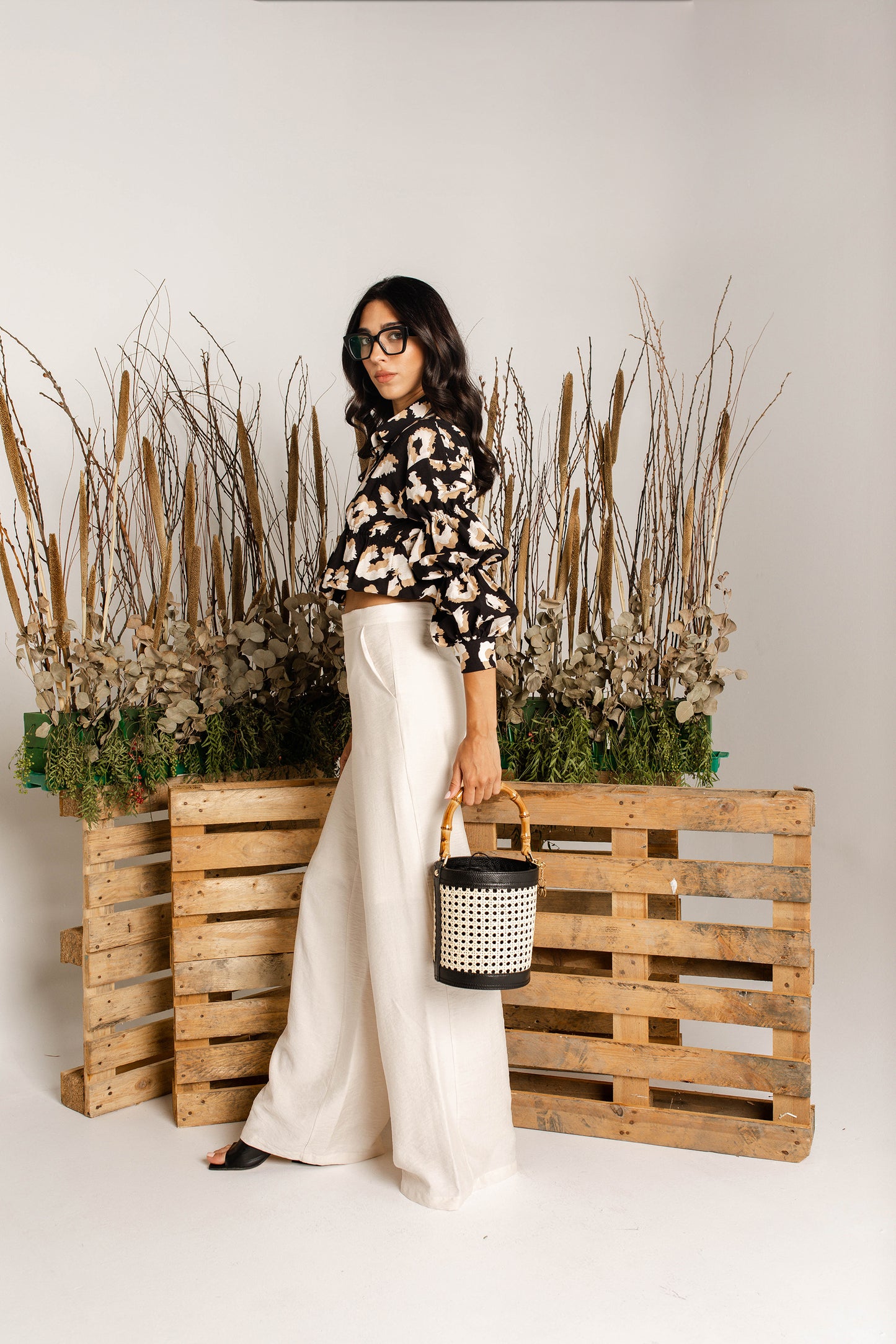 Linen flared pants