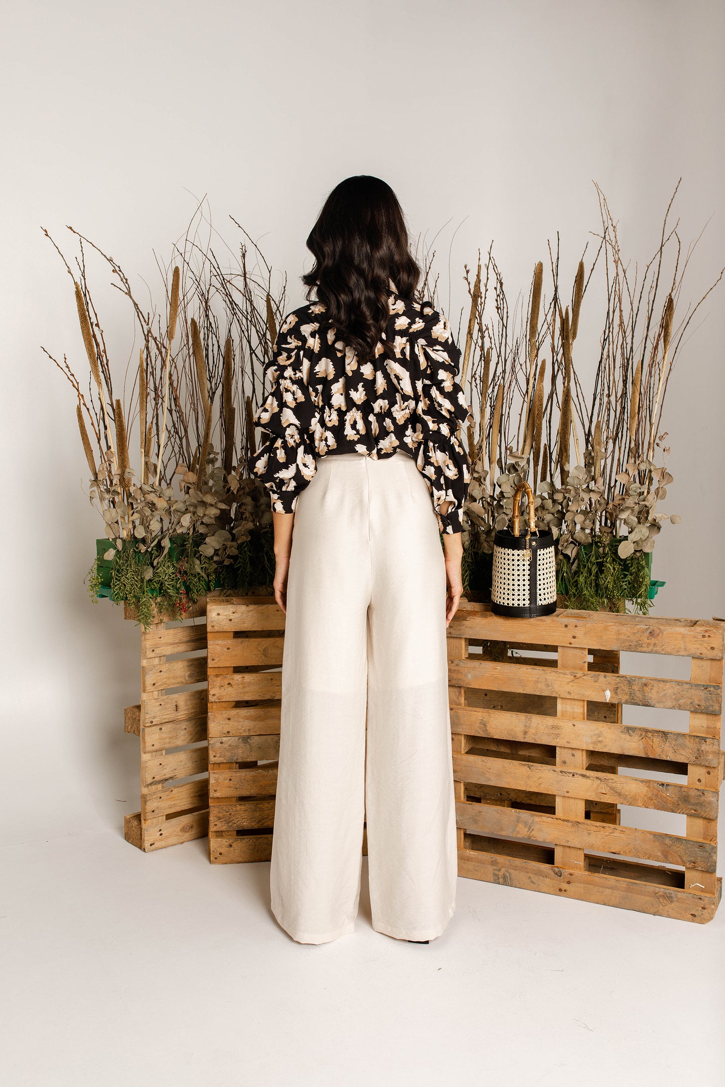 Linen flared pants