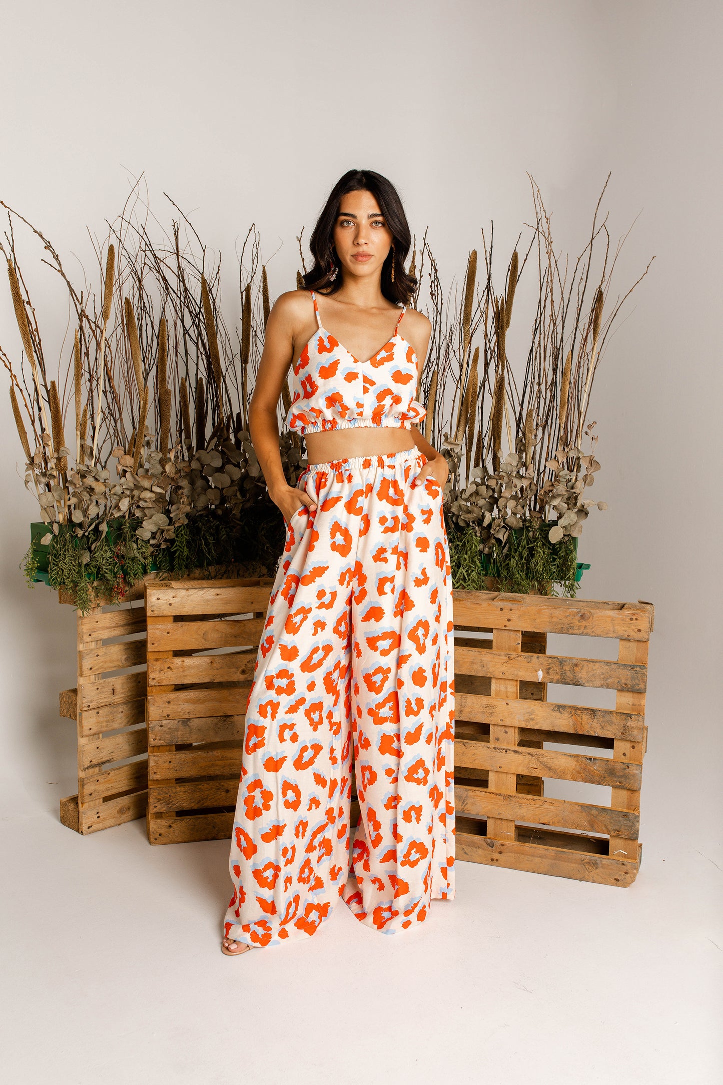 Leopard Linen Set