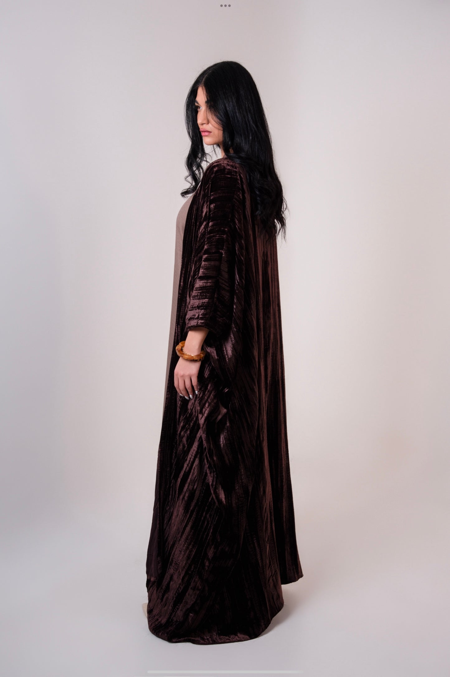 Brown Velvet Abaya