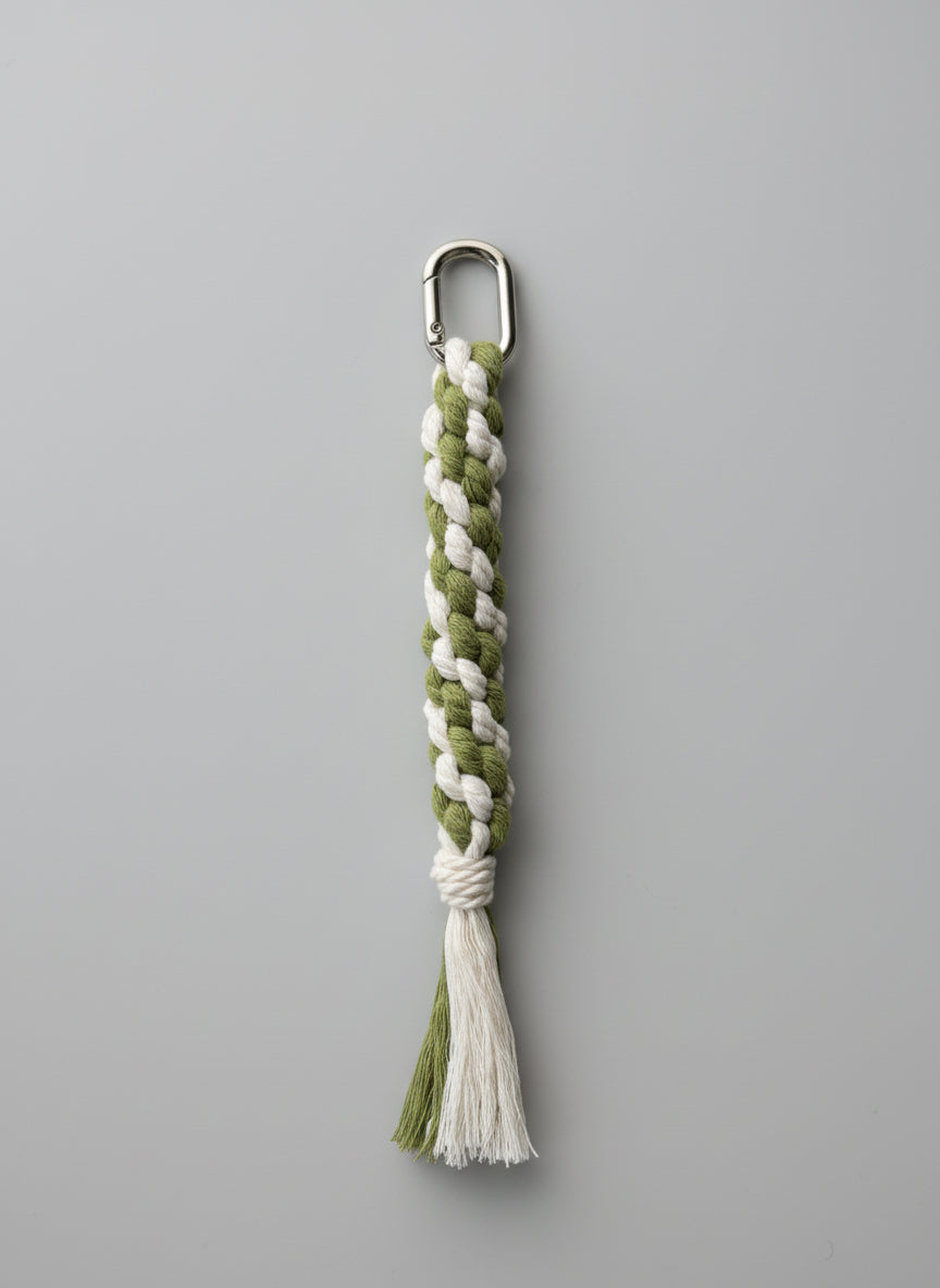 Multicolored Macrame Bag Charm