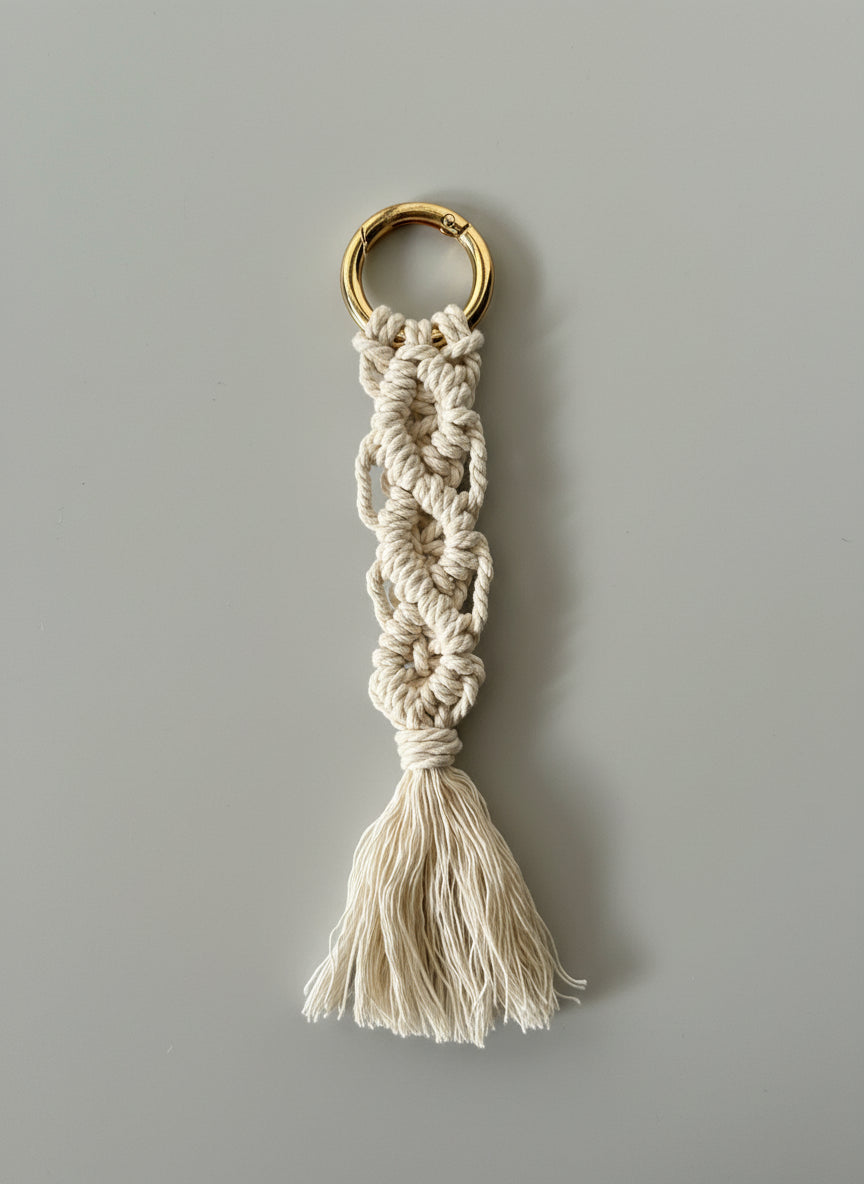 Off-White Macrame Bag Charm