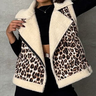 Leopard Plush Vest