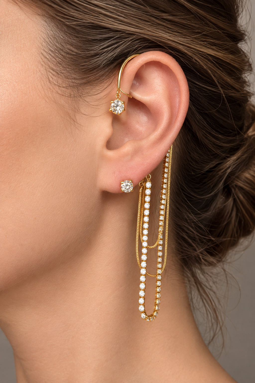 Gold ear cuff