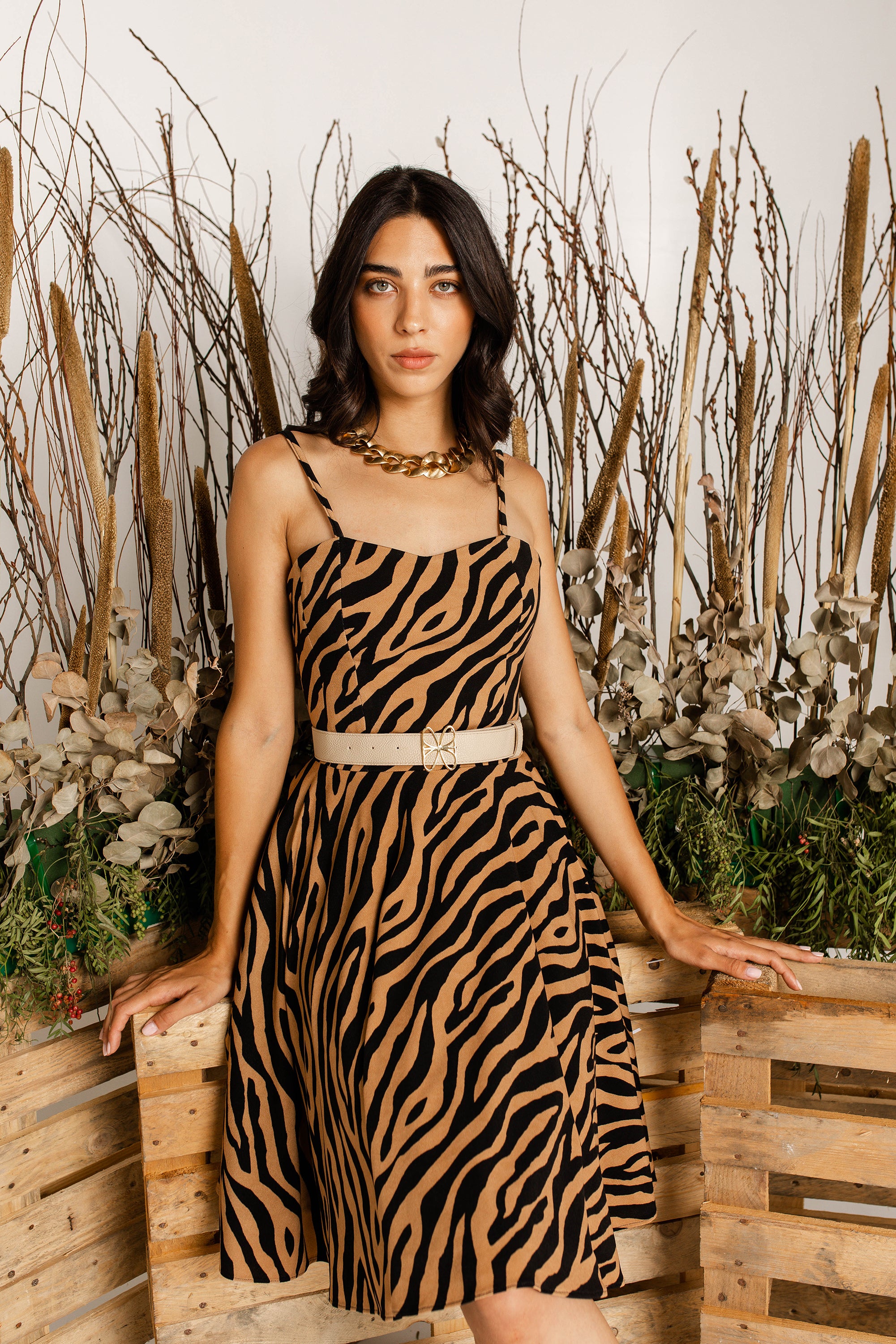 Robe a imprime tigre