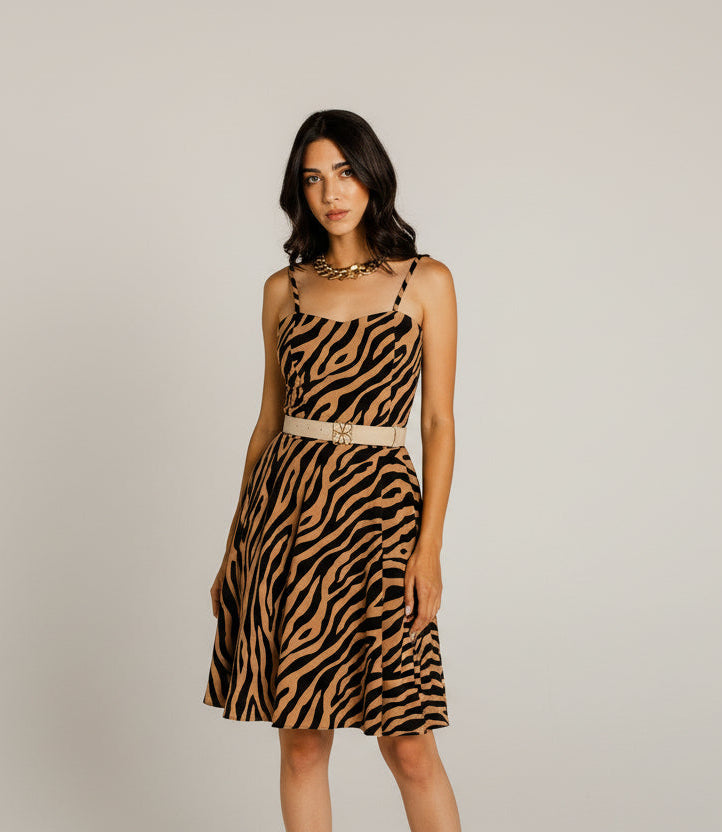 Tiger print dress – Maisondejoudi - Main Image