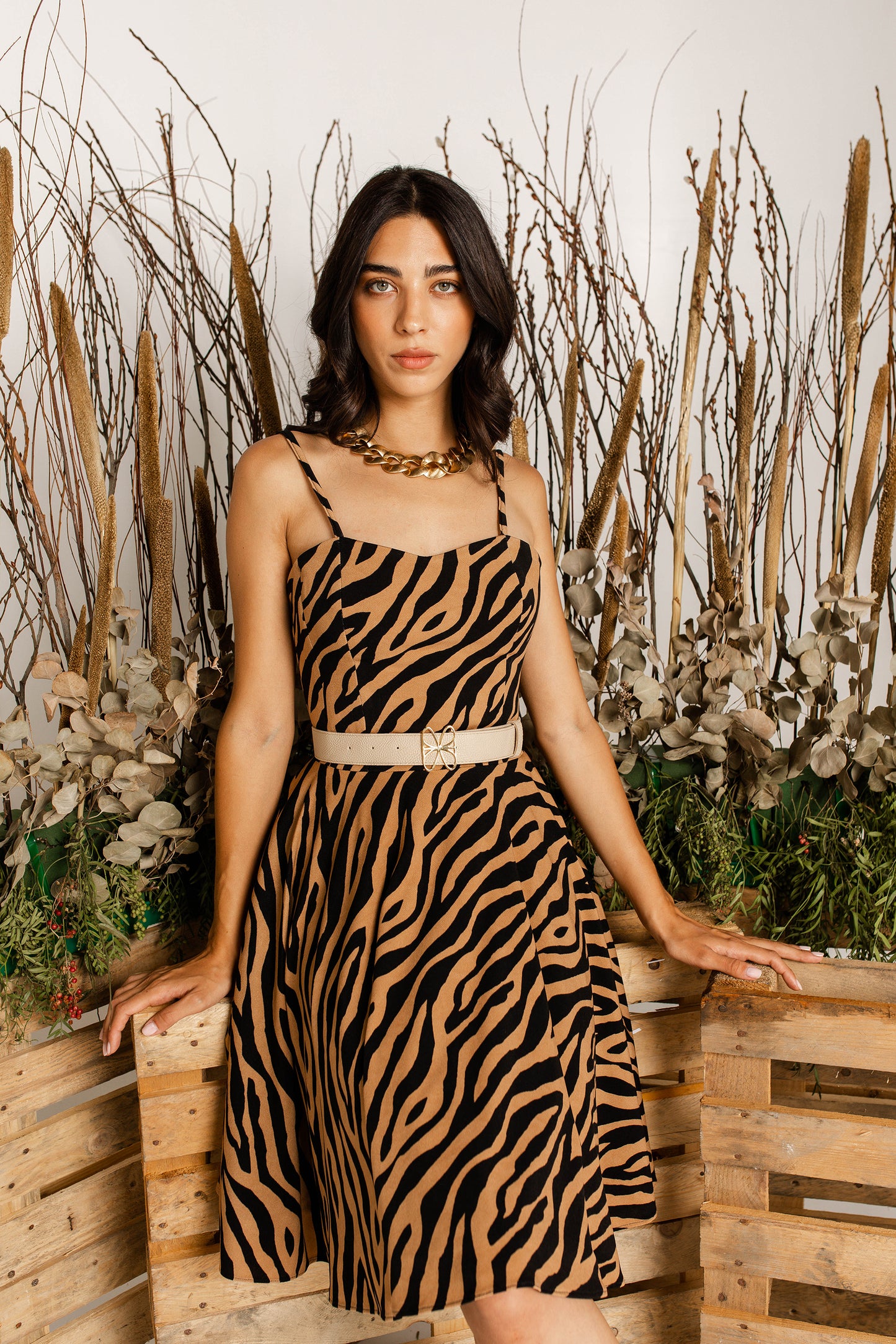 Tiger print dress