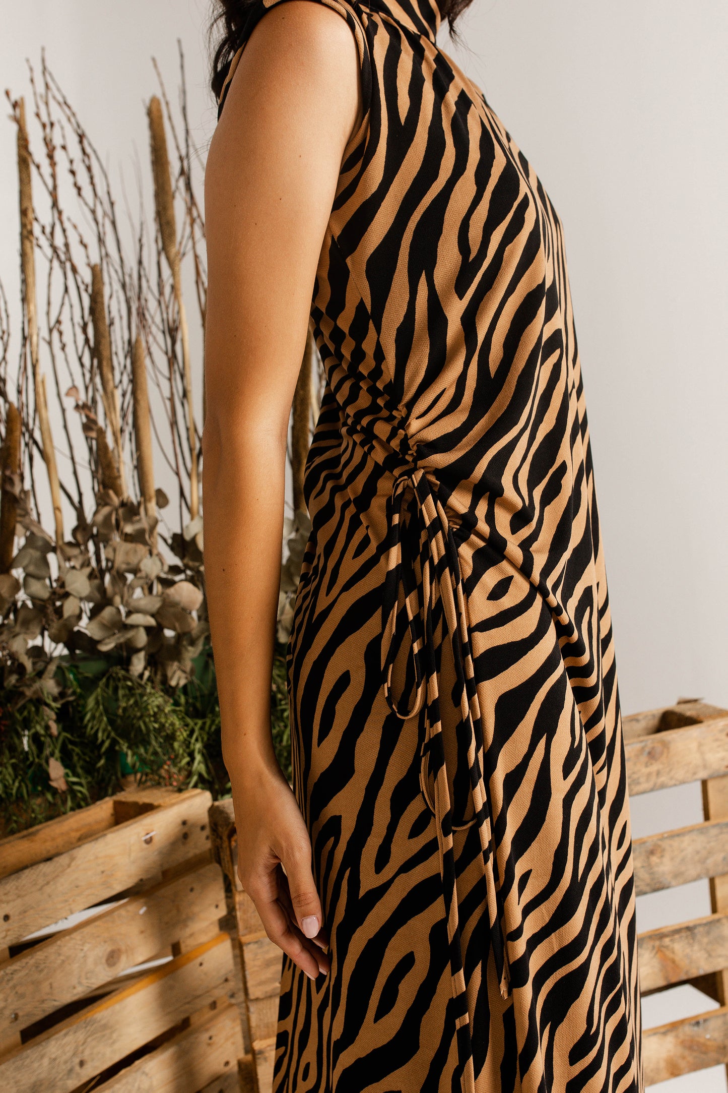 Maxi tiger print top