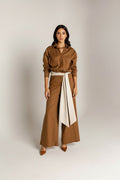 Linen Brown Jumpsuit