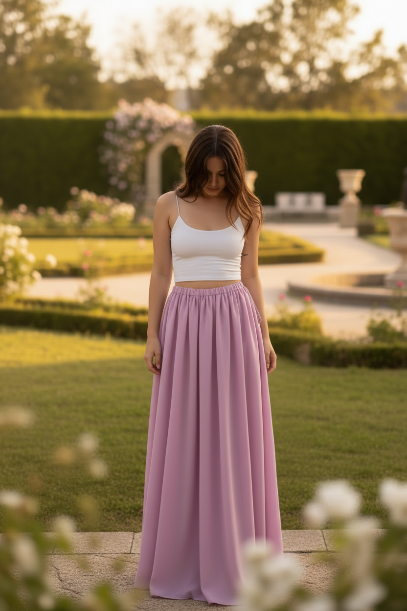 Adjustable gathered skirt