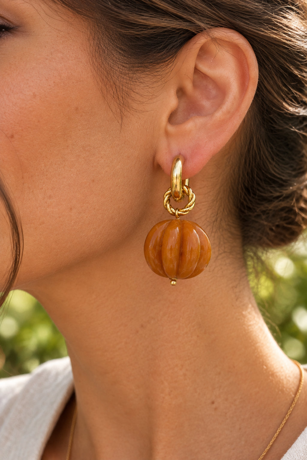 Pumpkin resin earrings