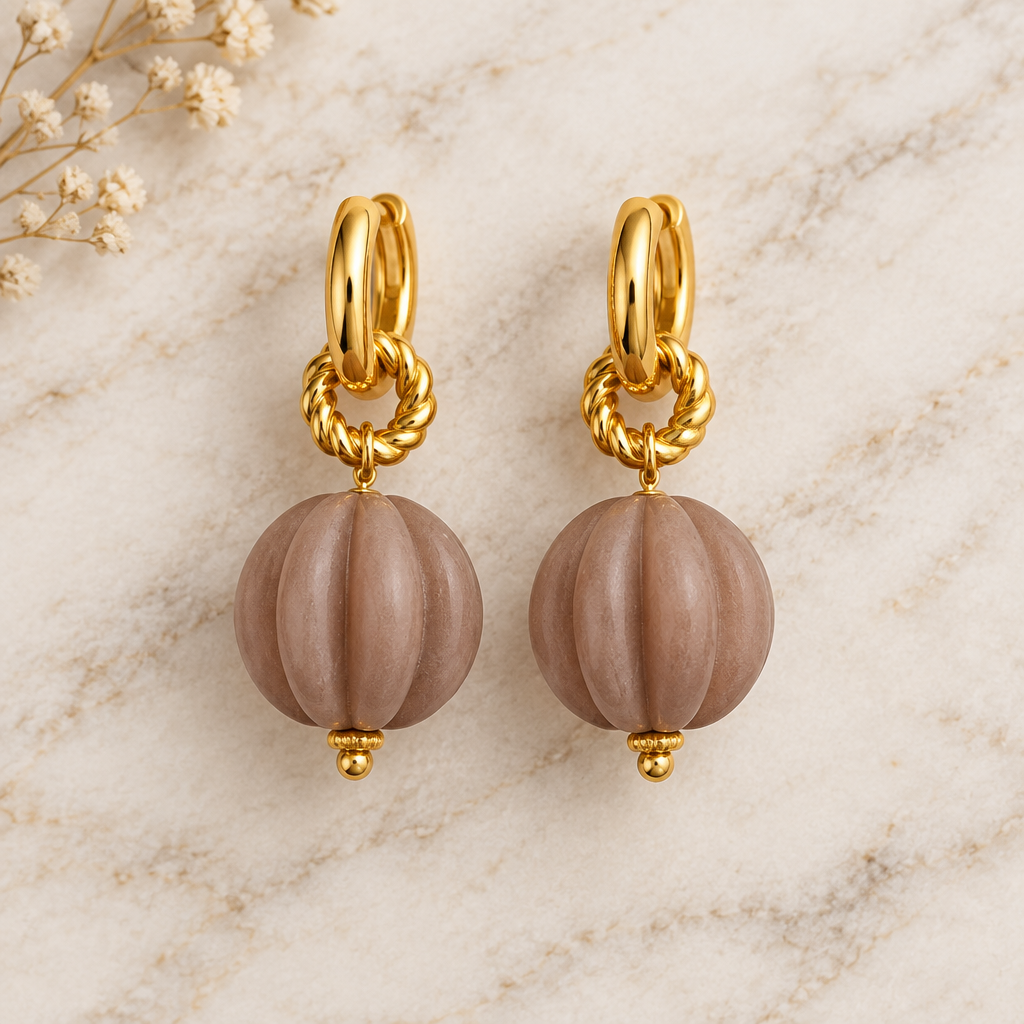 Pumpkin resin earrings