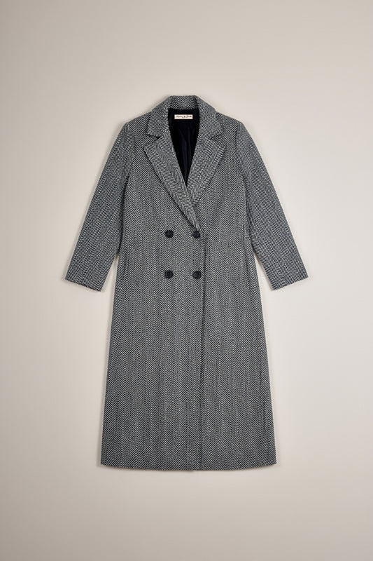 Herringbone Wool Coat