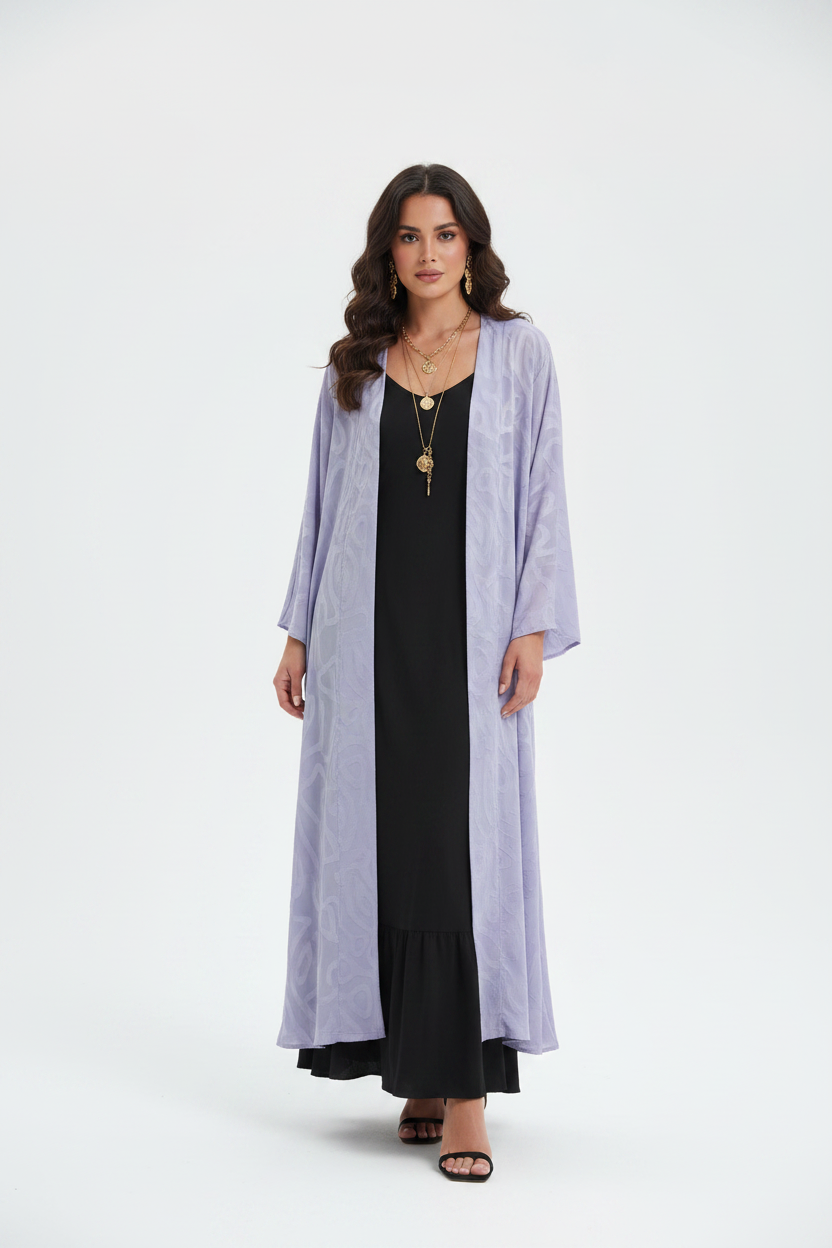Lavender voile kaftan