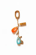 Resin and gold bag charm