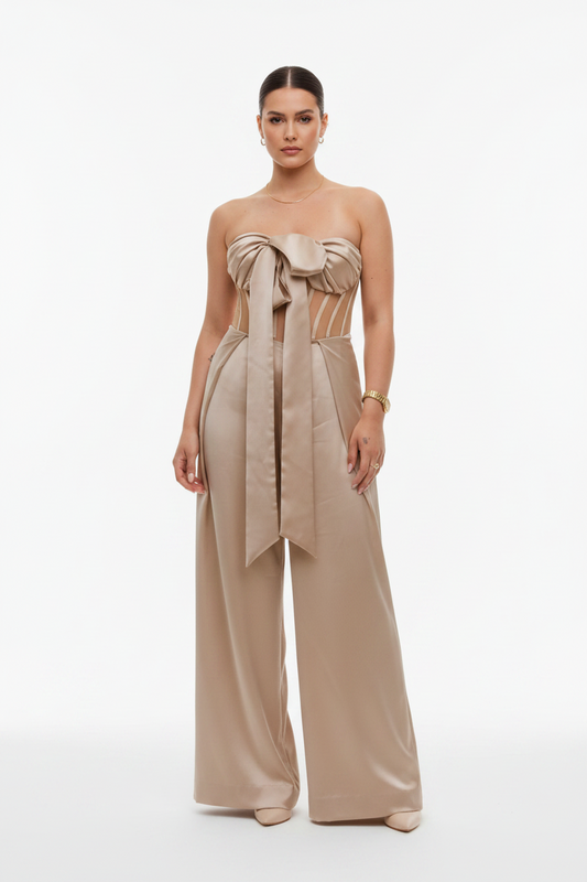 Crepe Satin jumpsuit for rent