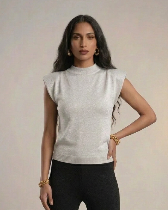 Shoulder padded top