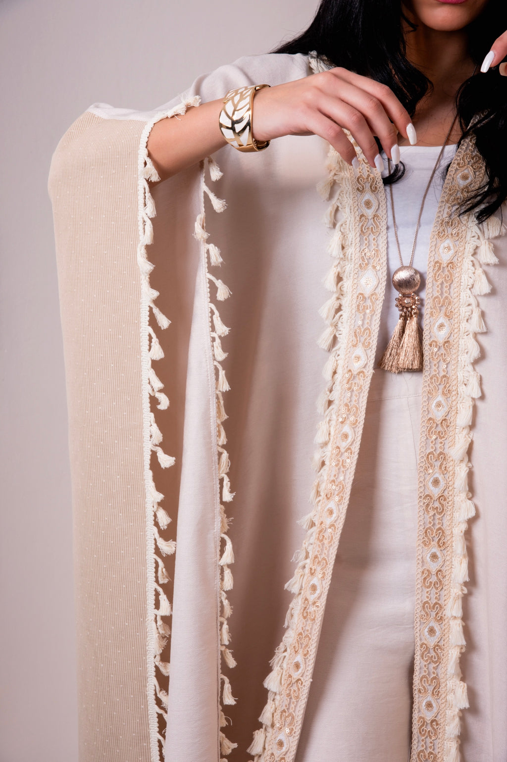 Off-white Bohemian Shawl