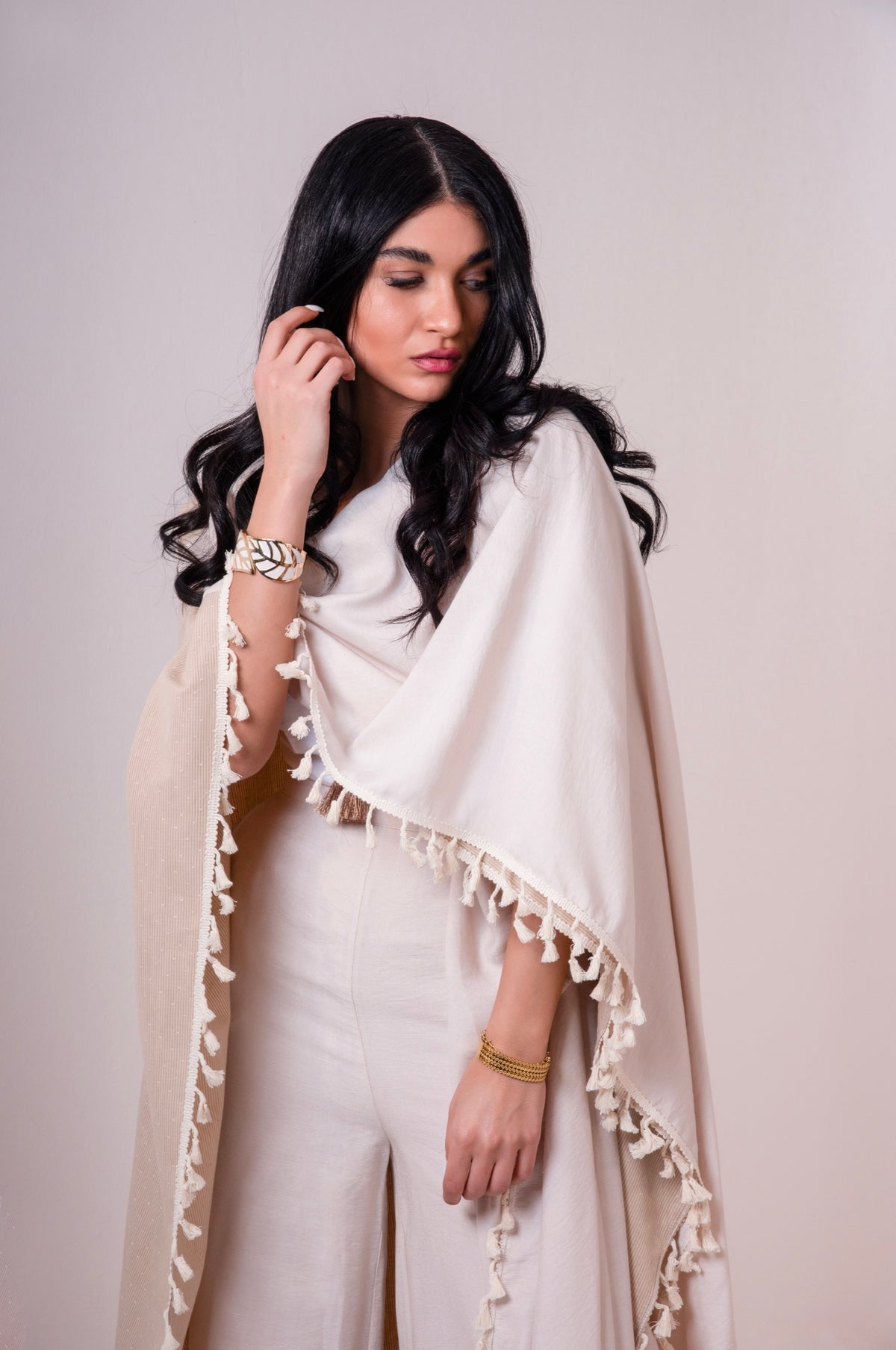 Off-white Bohemian Shawl