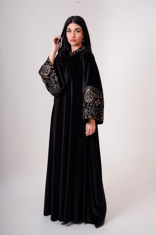 Velvet Embroidered Dress