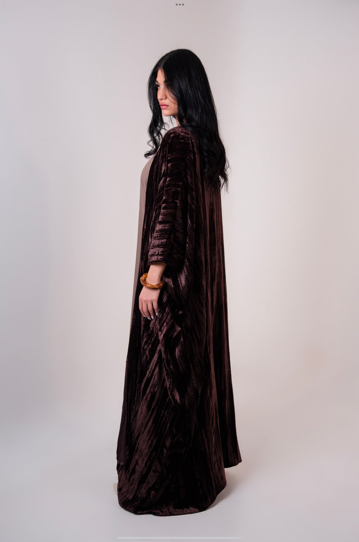 Brown Velvet Abaya