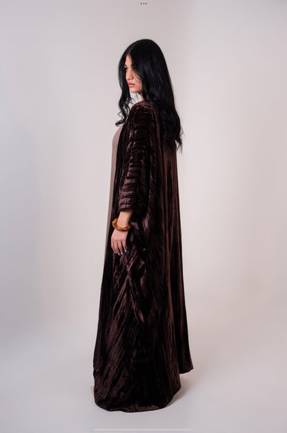 Brown Velvet Abaya