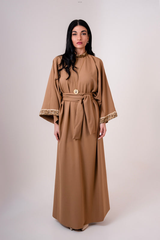 Beige Gabardine Dress