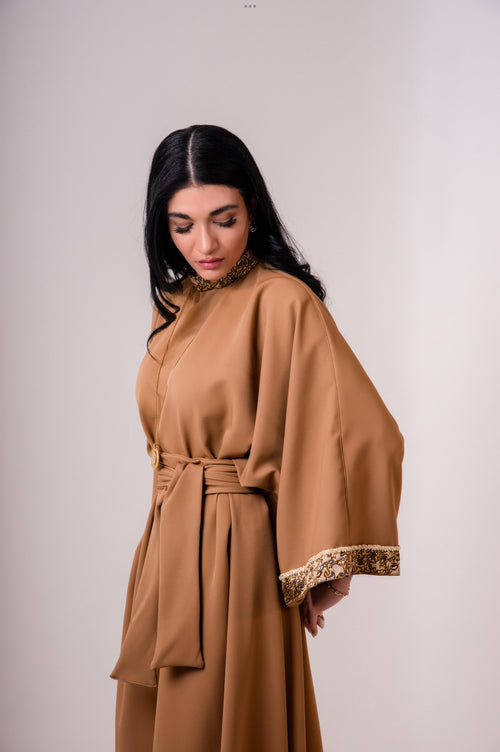 Beige Gabardine Dress