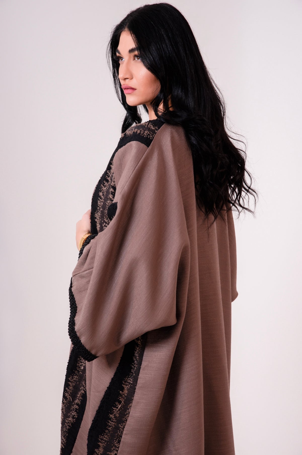 Mocha Gabardine Abaya