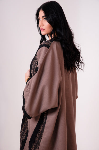 Mocha Gabardine Abaya