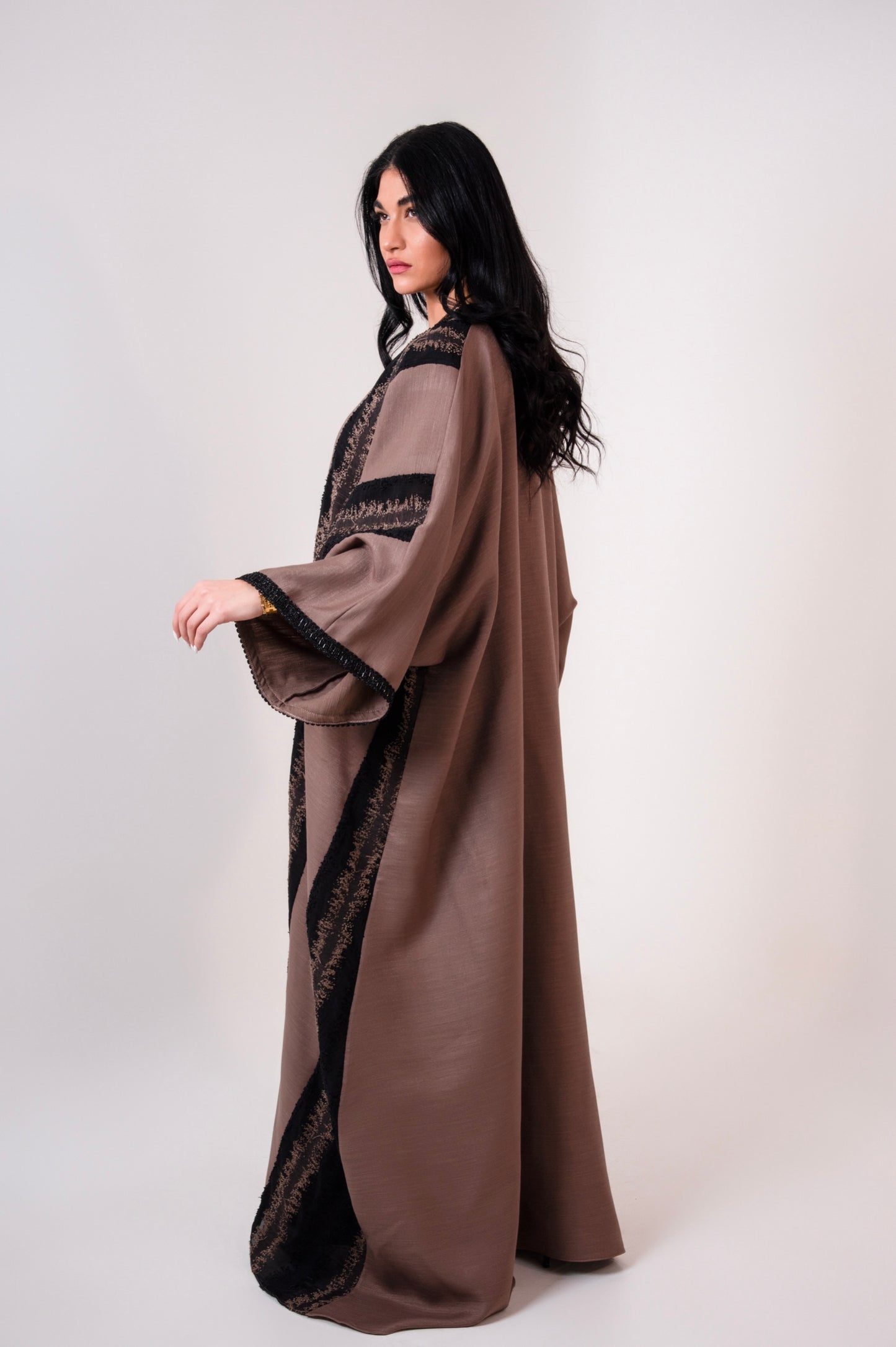 Mocha Gabardine Abaya