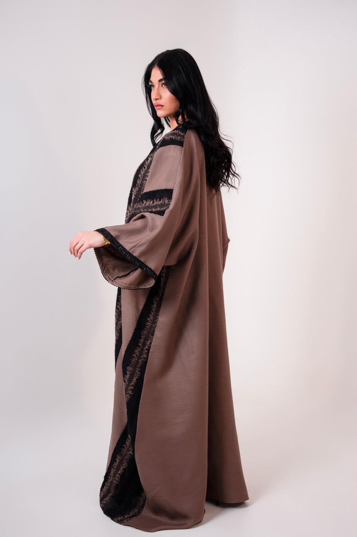Mocha Gabardine Abaya