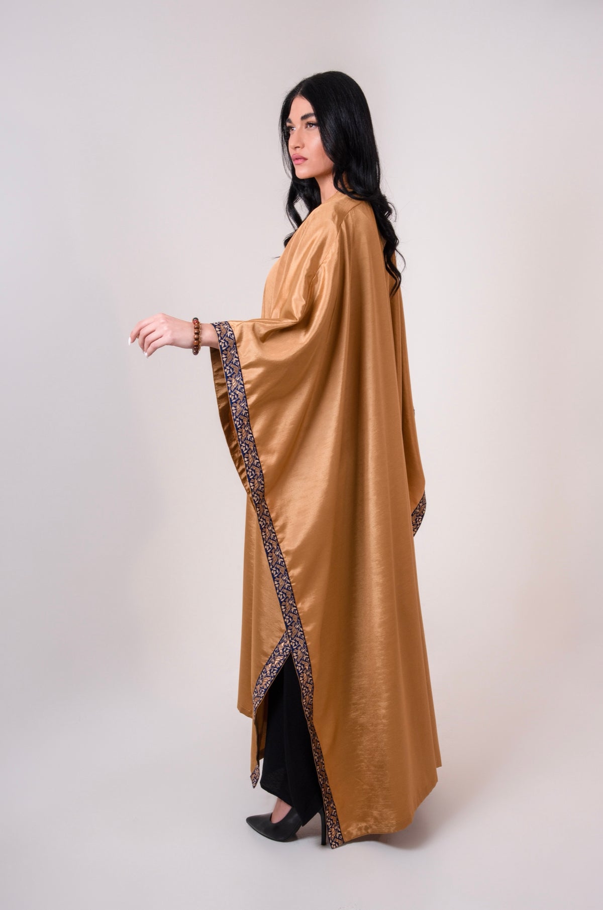 Coral Taffeta Shawl