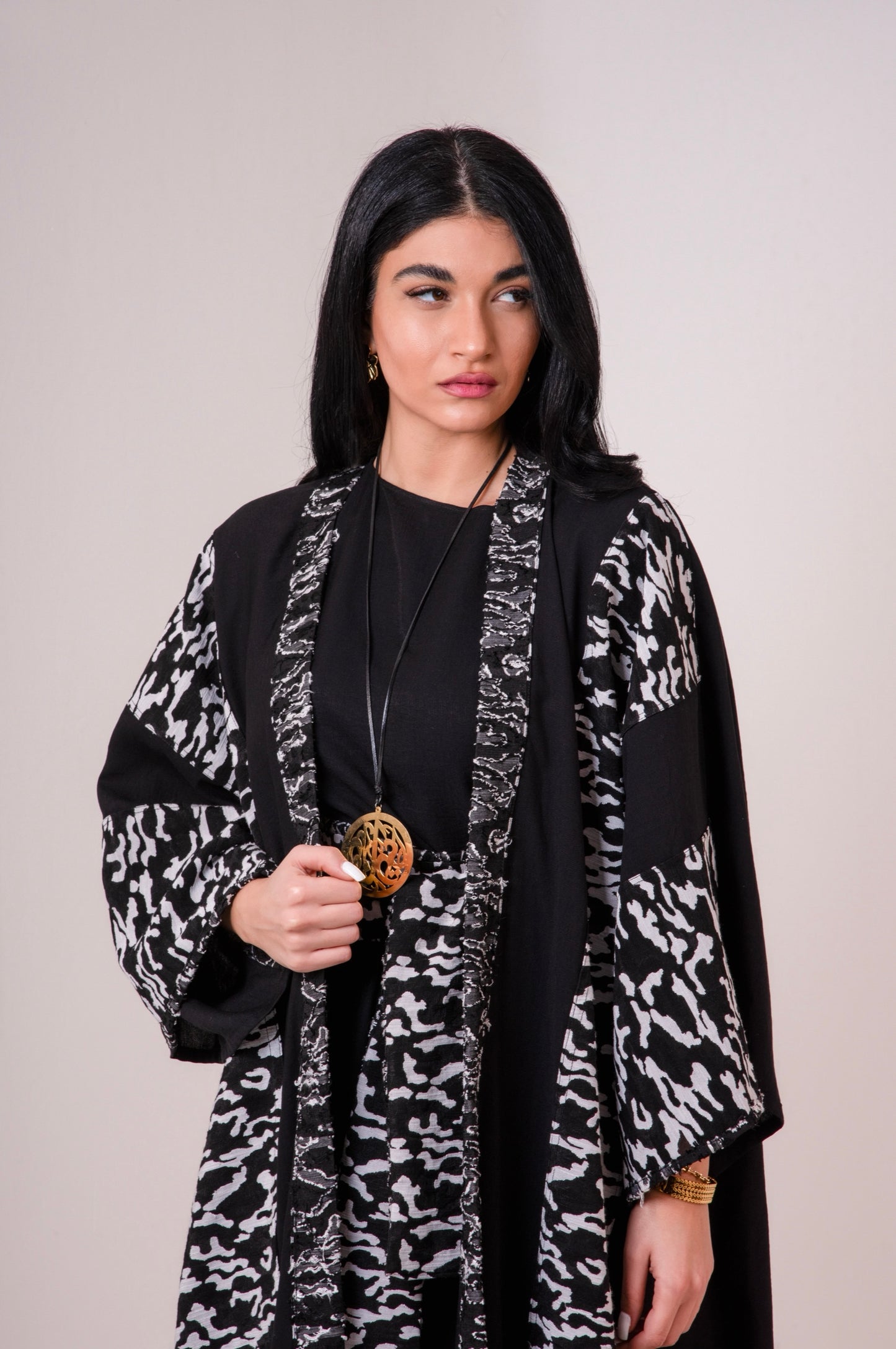 Double-faced  Linen Abaya
