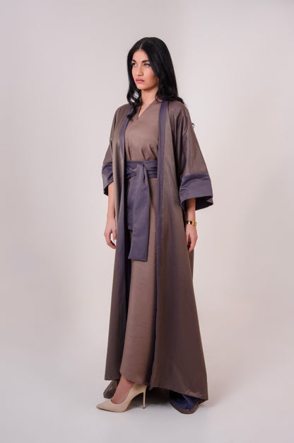 Mocha Satin Abaya