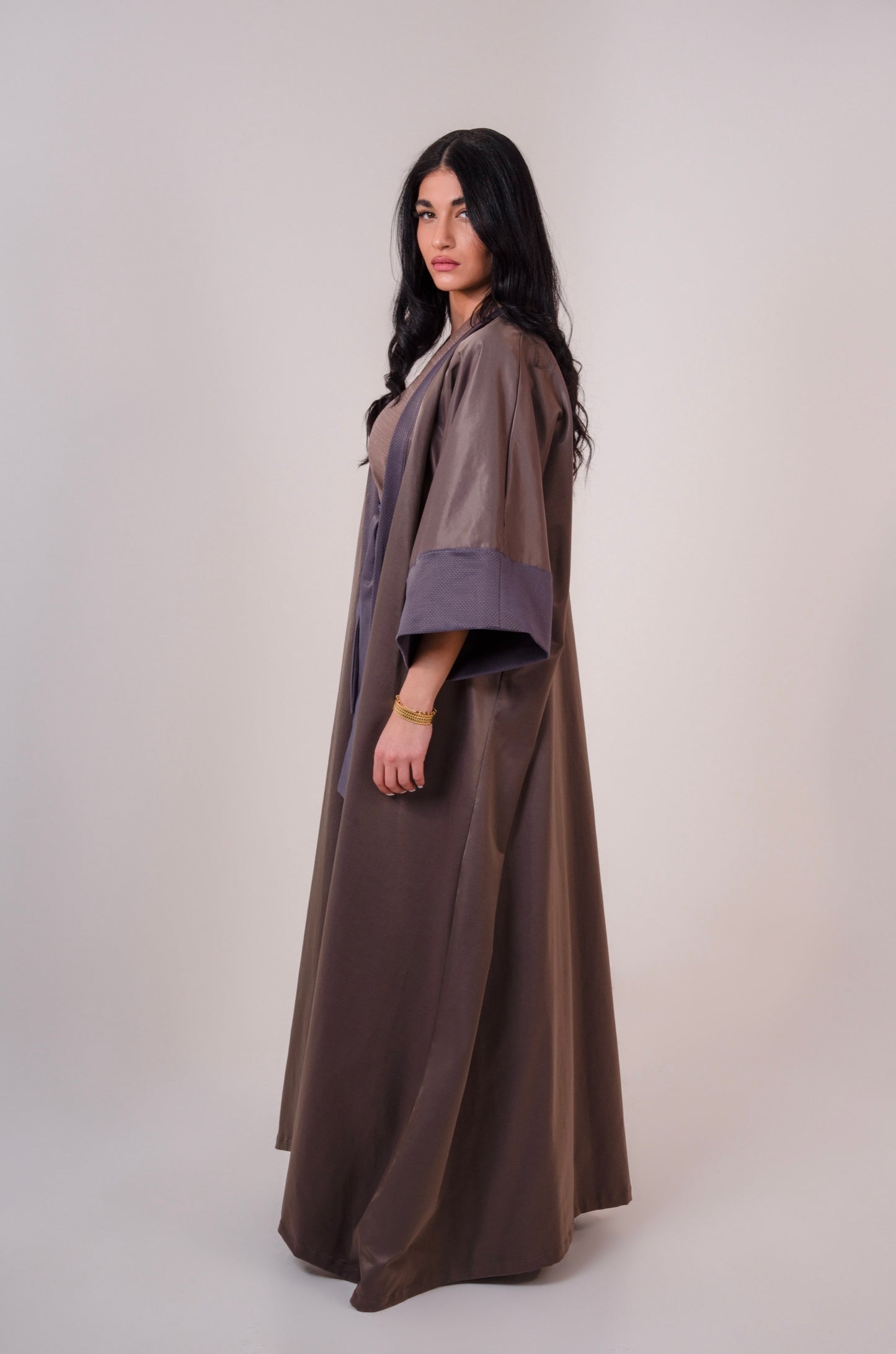 Mocha Satin Abaya