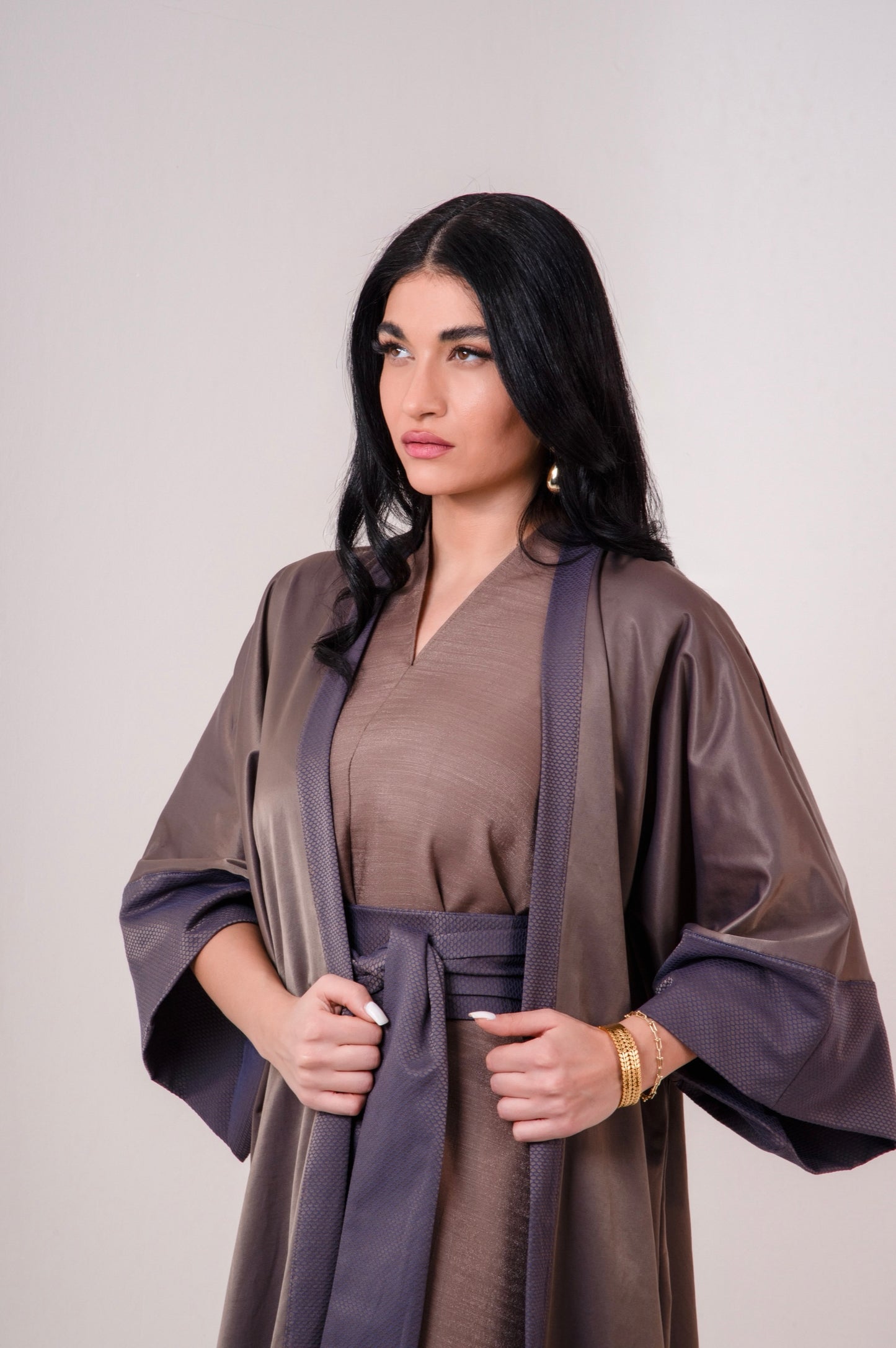 Mocha Satin Abaya
