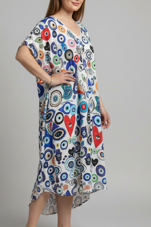 Evil eye tunic dress