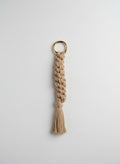 Beige Macrame Bag Charm