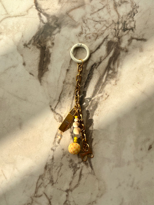 Gold Square Chain Bag Charm