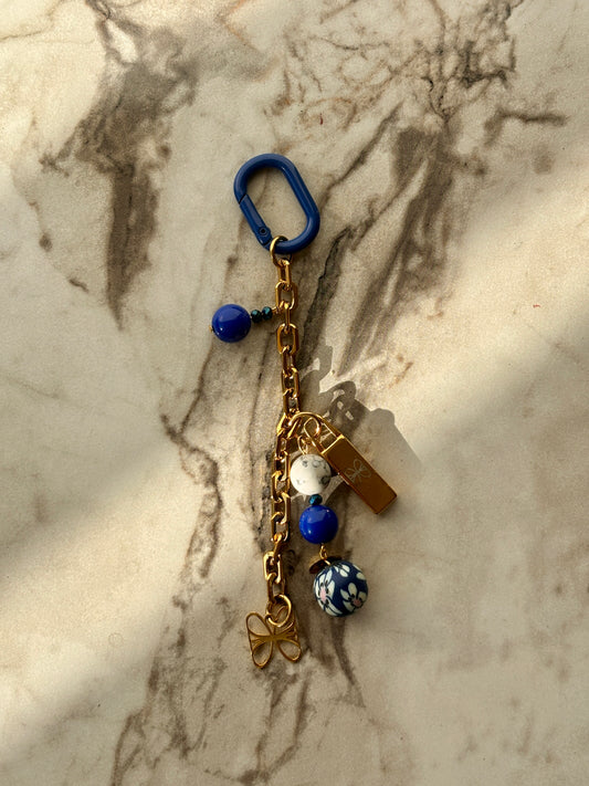 Gold Square Chain Bag Charm