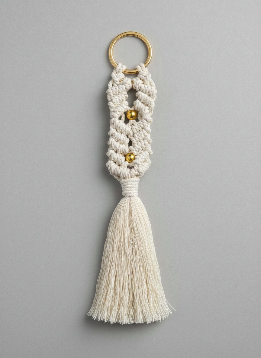 Off-White Macrame Bag Charm