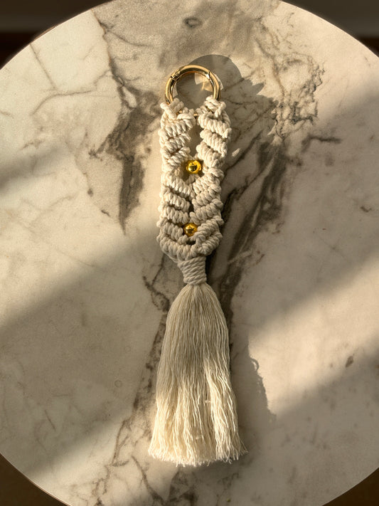 Off-White Macrame Bag Charm