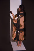 Satin printed dress